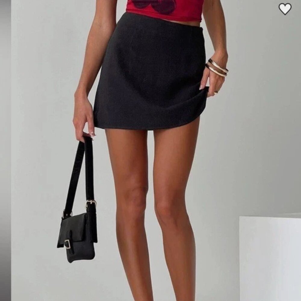 Princess Polly Selby Black Mini Skirt